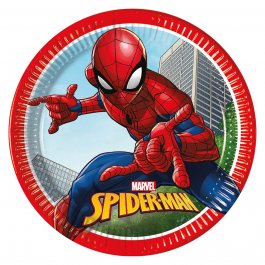 Papperstallrikar Spiderman 8-Pack 23 cm