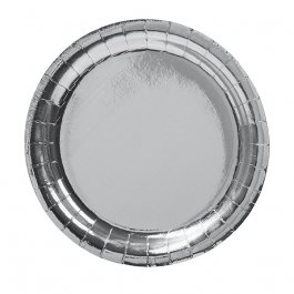Papperstallrikar Silver 8-Pack (23 cm och 18,5 cm)