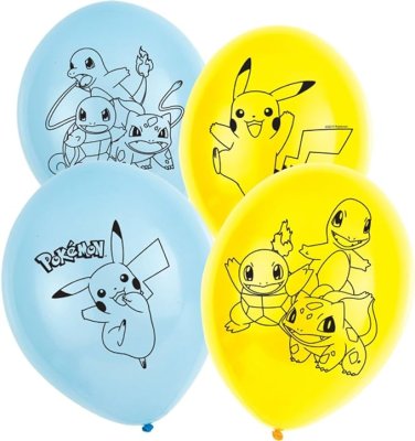 Pokémon Ballonger 27.5 cm 6-Pack