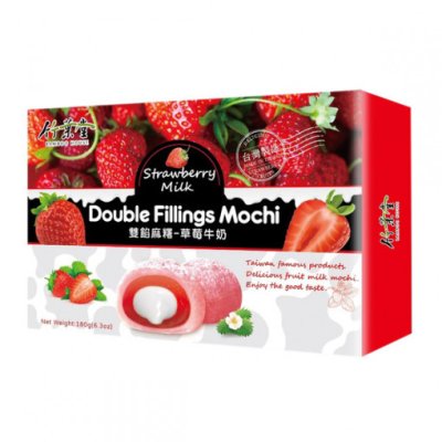 Double Filling Mochi Strawberry Milk 180 g