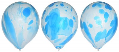 Ballonger 6-Pack Marmor (Blå eller Rosa)
