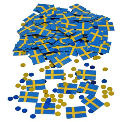 Konfetti Sverigeflaggor